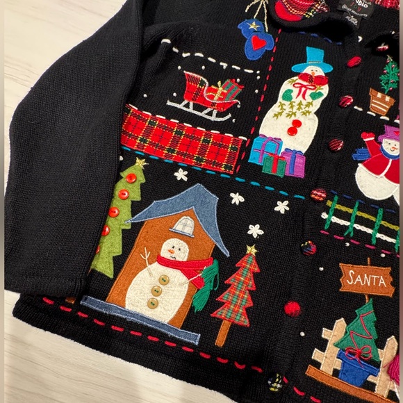 Vintage VTG Christmas Cardigan Ugly Snowman Sweater Women's Size
Small - Picture 3 of 8